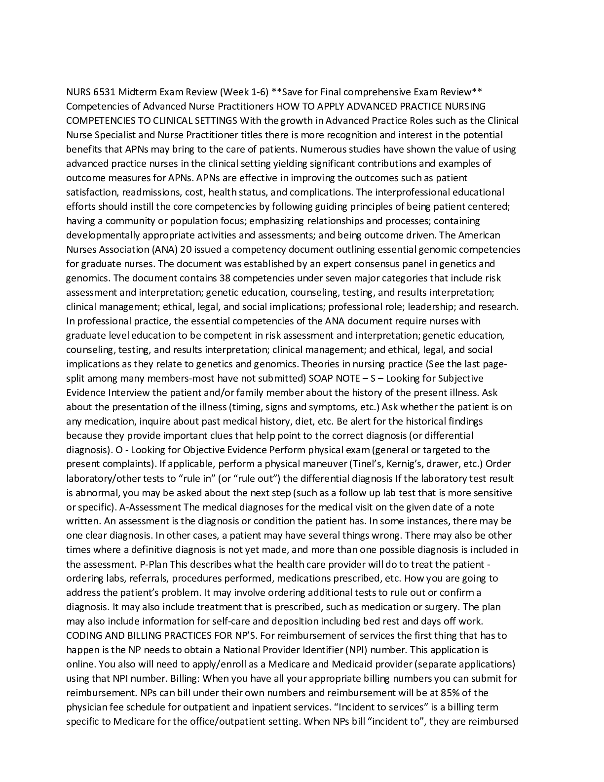 Preview image for ORGANIZED Midterm Exam Review 2020 FULL REVIEW